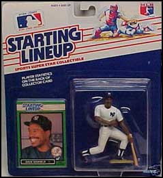 1989 Starting Lineup Baseball Figurine #121 Dave Winfield Yankee White Uniform 