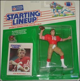 1995 Joe Montana Kansas City Chiefs Starting Lineup Toy Figure Retirement  Edition