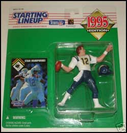 Kenner, Toys, 995 95 Kenner Starting Lineup Slu Stan Humphries San Diego  Chargers Rookie