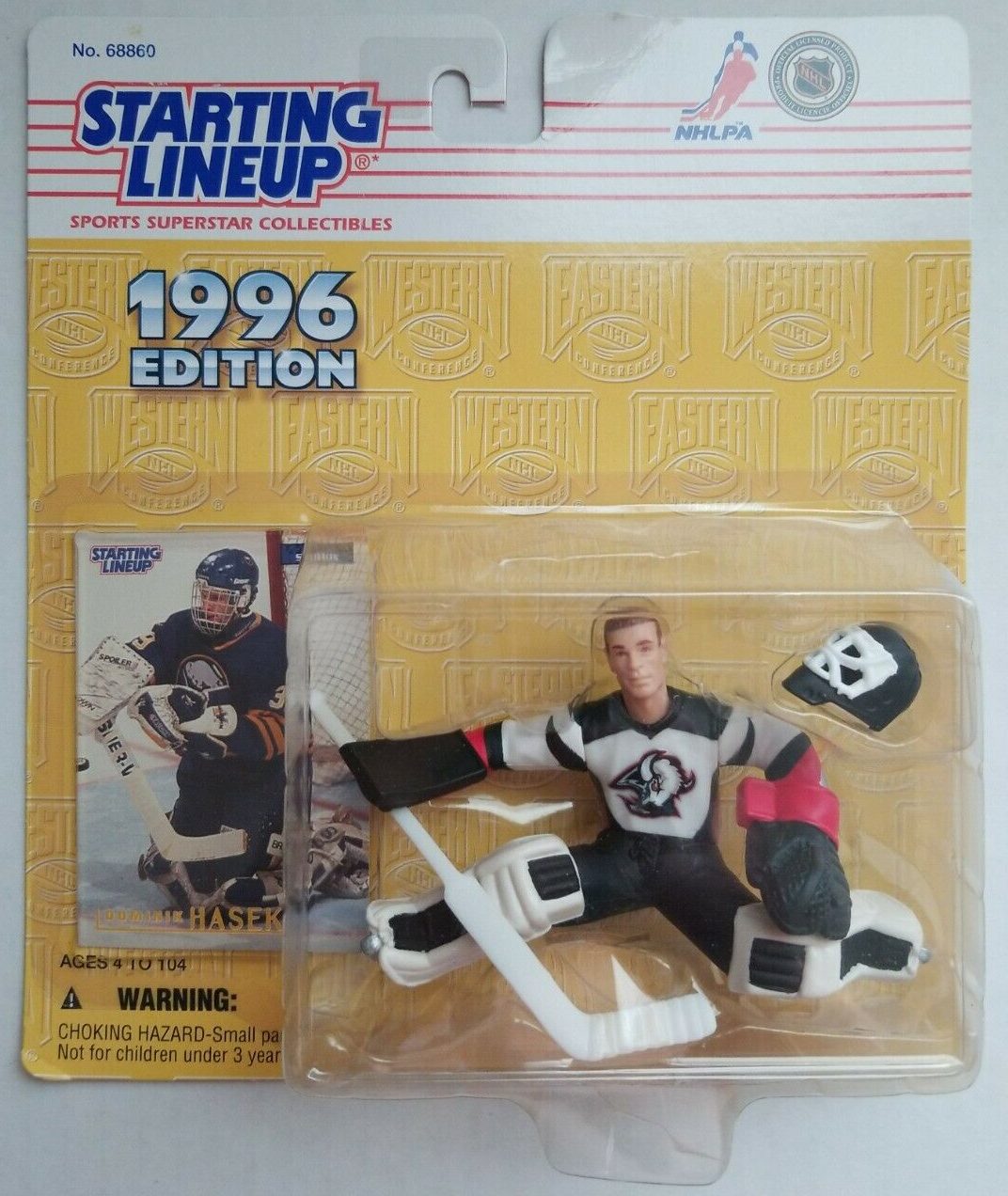 1996 Kenner Starting Lineup Hockey Figure 4" Jim Carey #30 Capitols NEW 