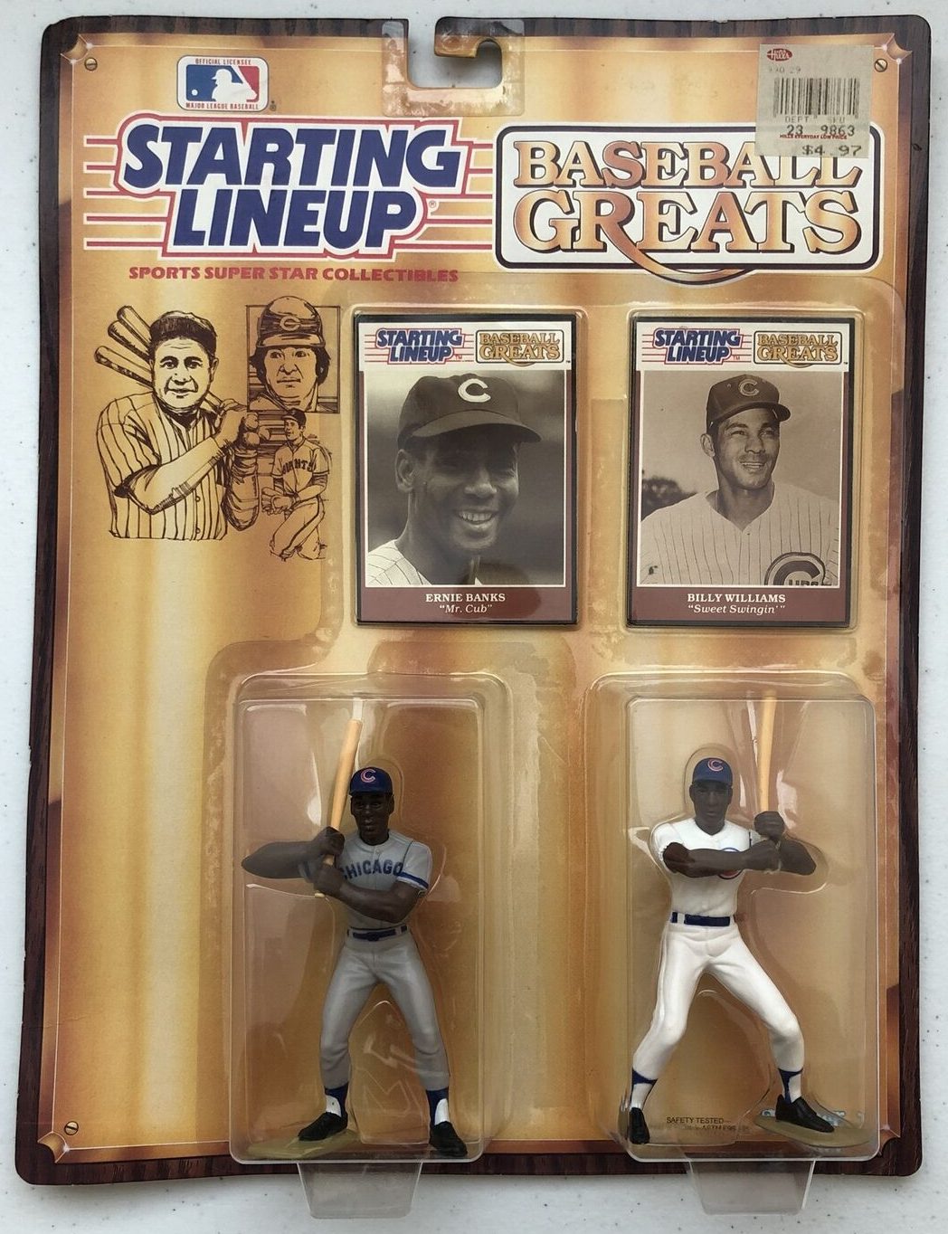 1989 Starting Lineup Baseball Greats Ernie Banks and Billy Williams 