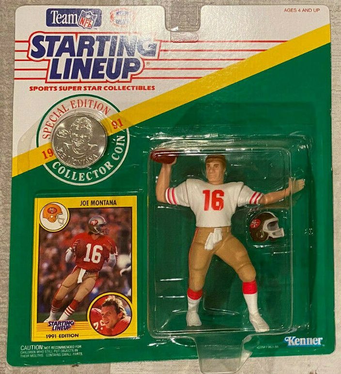 1995 Starting Lineup Joe Montana Retirement Kansas City Chiefs Football  Figure