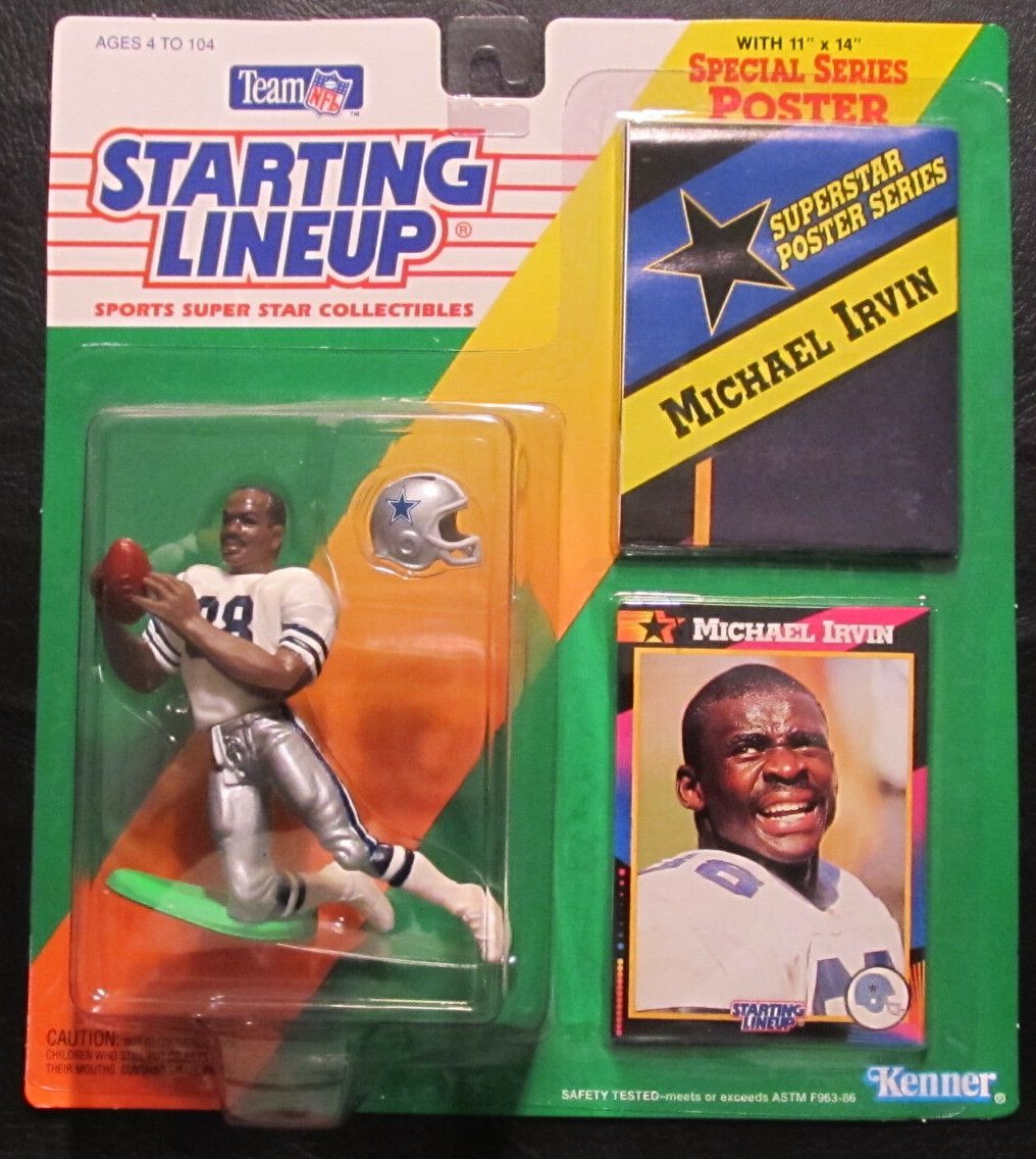 1992 Michael Irvin Dallas Cowboys Starting Lineup Toy